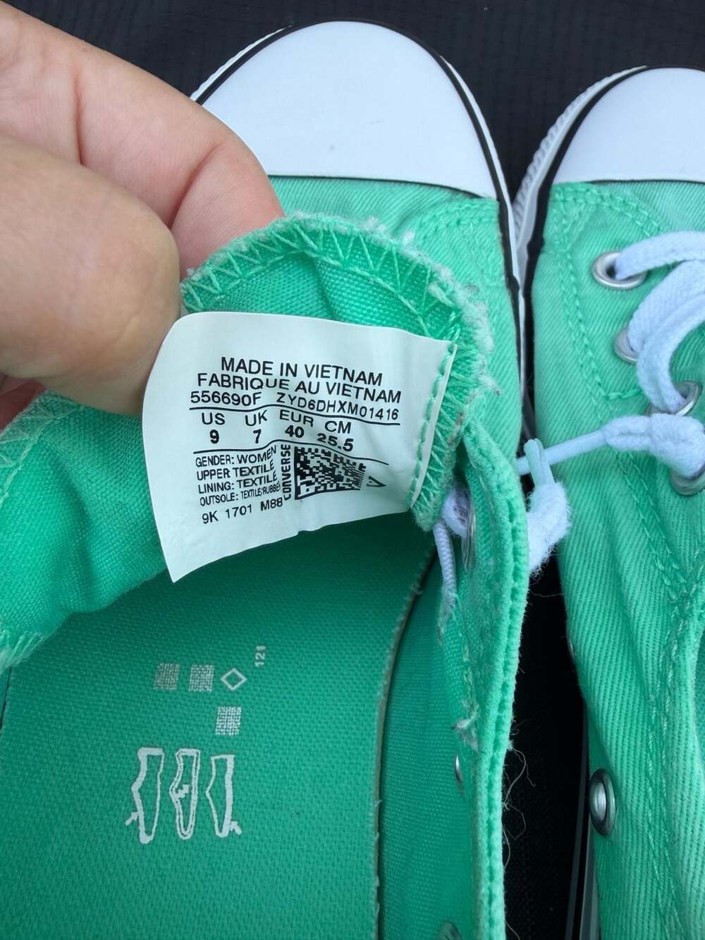 Converse Chuck Taylor All Star Shoreline Womens Slip-On Sneakers Green Glow 5566 - Picture 6 of 8